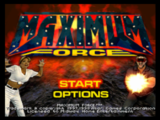 Maximum Force title screen for Playstation
